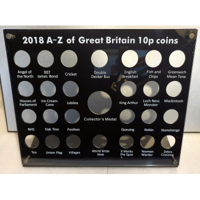 Display Case for 2018 A-Z 10p coin