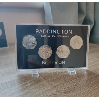 Paddington Bear 50p Display Case with All 4 Coins