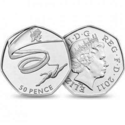 2012 London Olympic 50p Coin Gymnastics