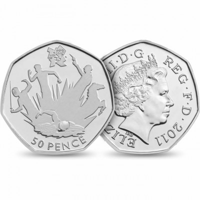 2012 London Olympic 50p Coin Pentathlon