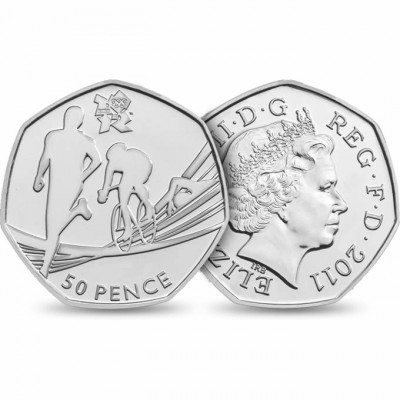 2012 London Olympic 50p Coin Triathlon