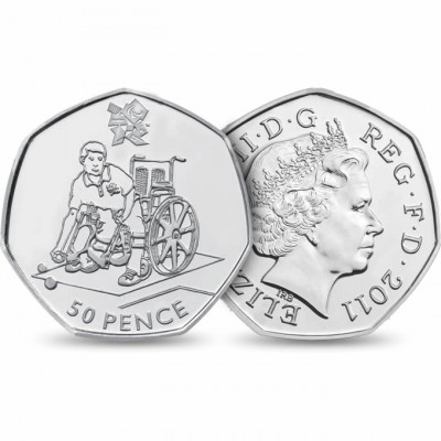 2012 London Olympic 50p Coin Boccia