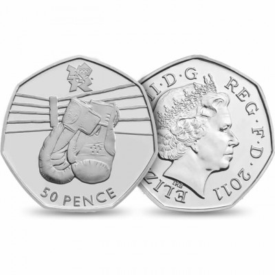 2012 London Olympic 50p Coin Boxing