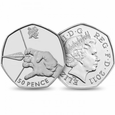 2012 London Olympic 50p Coin Archery 