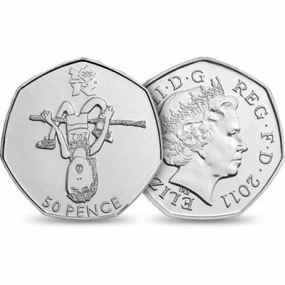 2012 London Olympic 50p Coin Athletics