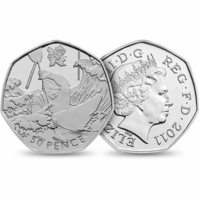 2012 London Olympic 50p Coin Canoeing