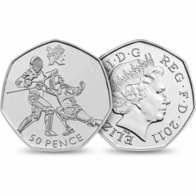 2012 London Olympic 50p Coin Fencing