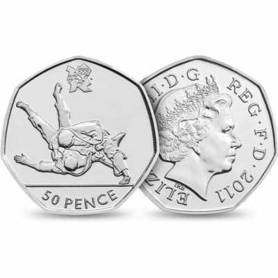 2012 London Olympic 50p Coin Judo