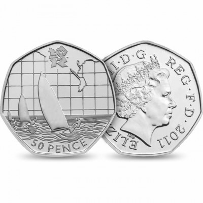 2012 London Olympic 50p Coin Sailing