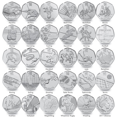 London Olympic 50p Coin Set