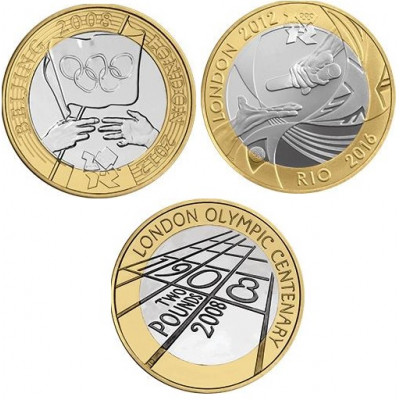 £2 Olympic Coin Set All 3 coins