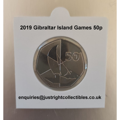 2019 Gibraltar Island Games 50p Coin UNC