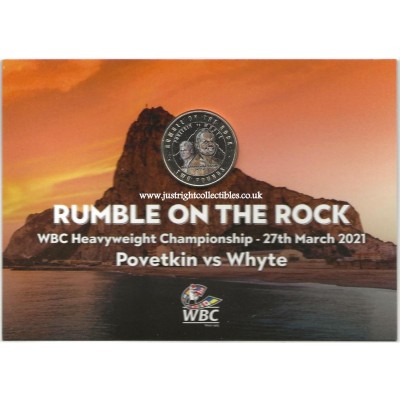 2021 Gibraltar Rumble on the Rock WBC £2 Coloured Coin