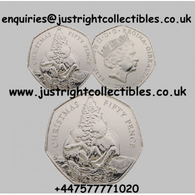 2021 Gibraltar Christmas 50p Coin