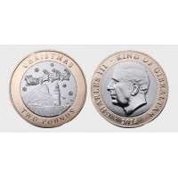 2024 Gibraltar Christmas £2 coin