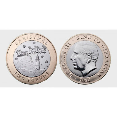 2024 Gibraltar Christmas £2 coin