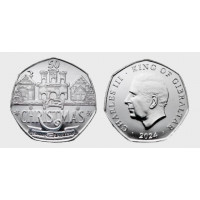 2024 Gibraltar Christmas 50p coin