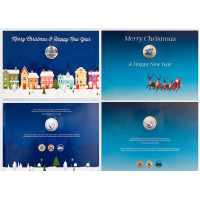 2024 Gibraltar Christmas Coloured 50p and £2 coins