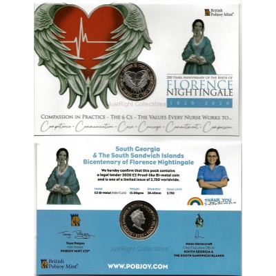Two pound Florence Nightingale 2020 £2 Bi-metal Coin Two pound Florence Nightingale 2020 £2 Bi-metal Coin