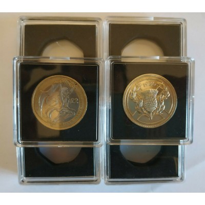 Square Coin Capsules Quadrum Capsules for £2 coin New and Old style