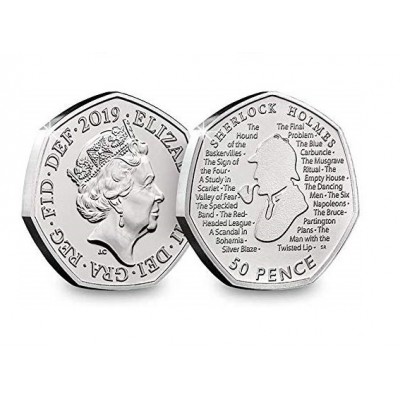 2019 Sherlock Holmes 50p Coin Brilliant Uncirculated