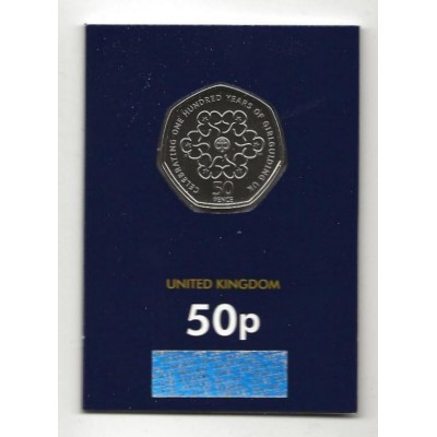 2019 The Girl Guides 50p - 50 Years of the 50p Brilliant Uncirculated Coin