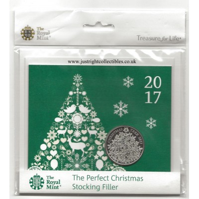 2017 UK Christmas Tree £5 Christmas Coin Brilliant Uncirculated 