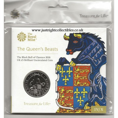 2018 The Black Bull of Clarence UK £5 Brilliant Uncirculated Coin