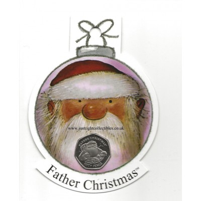 2018 Gibraltar Father Christmas 50p Coin in a Decoration DF